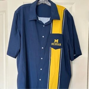 Michigan Navy and Yellow Men's Shirt